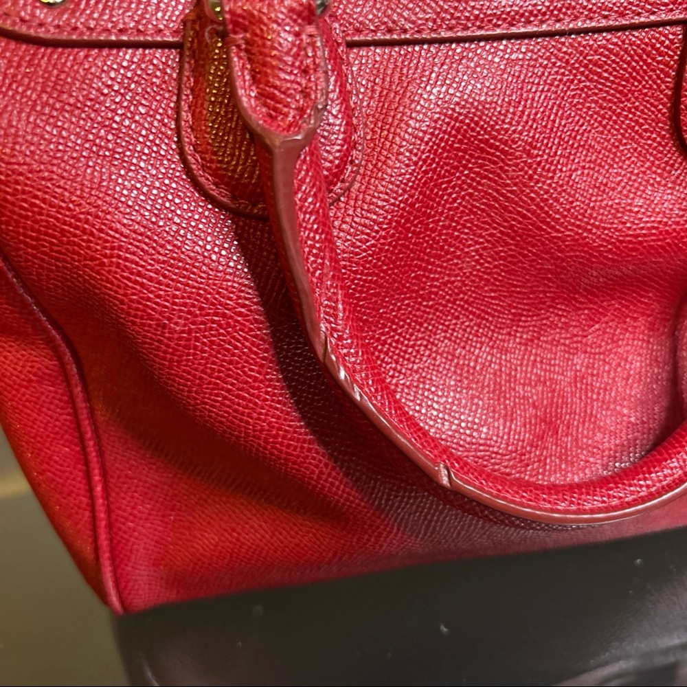 Coach Mini Satchel Handbag- Red - Picture 2 of 16